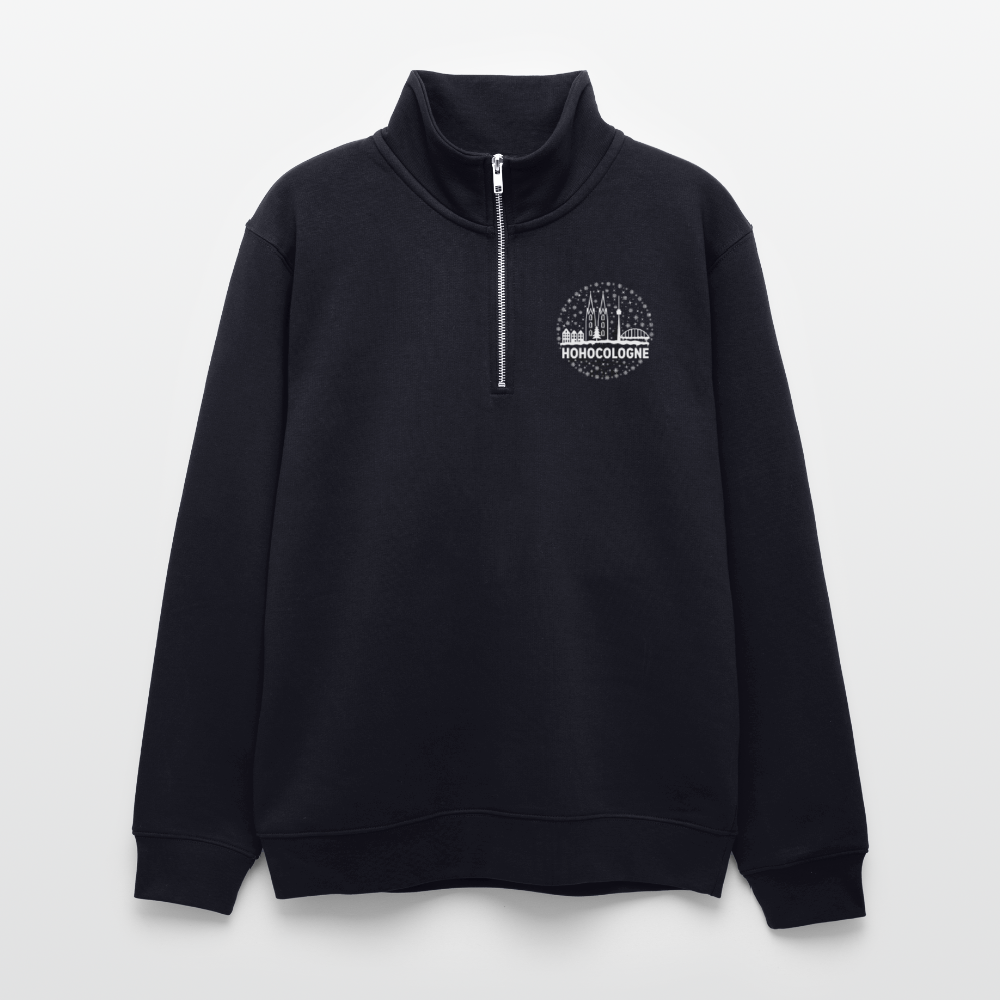 HoHoCologne (Druck) - Unisex Sweatshirt mit Reißverschluß - dark navy