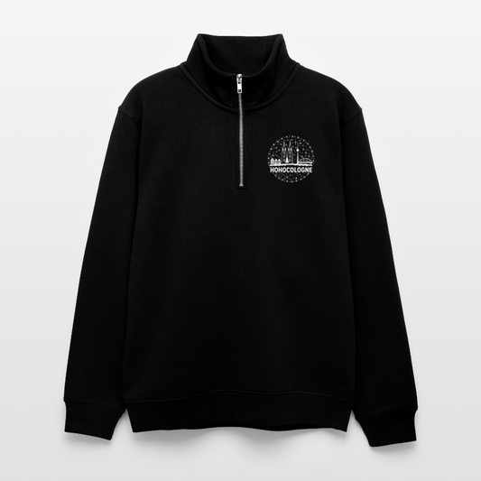 HoHoCologne (Druck) - Unisex Sweatshirt mit Reißverschluß - black