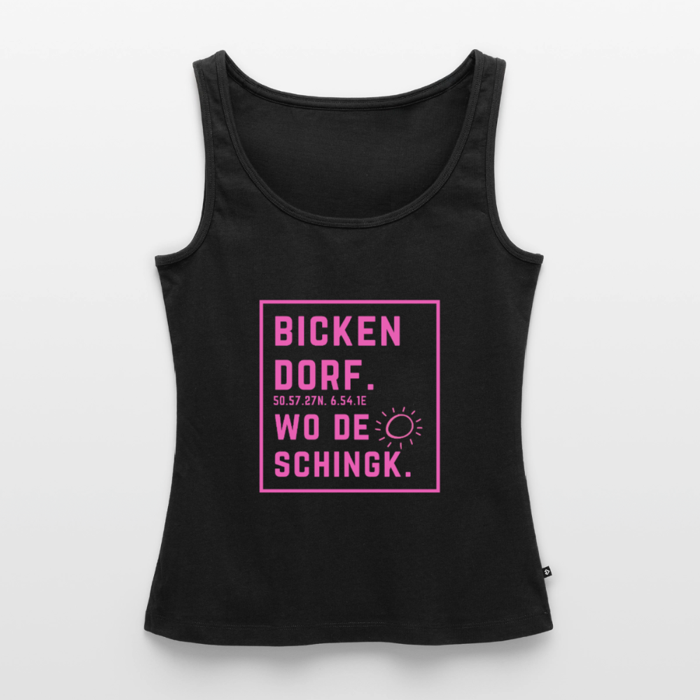 Wo de Sonn schingk - Bickendorf Druck - Frauen Premium Tank Top - Schwarz