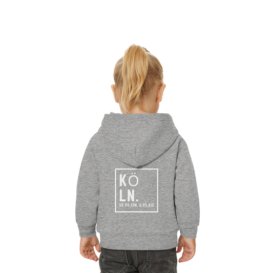 Köln Koordinaten (großer Druck auf dem Rücken) - Baby Organic Hoodie