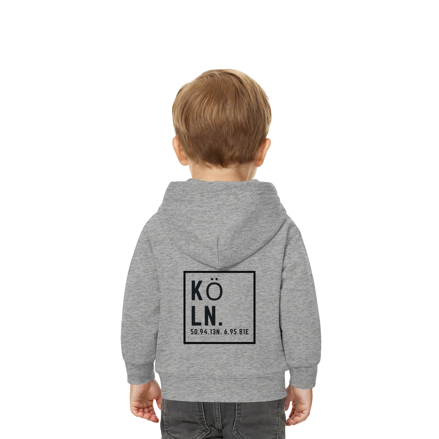 Köln Koordinaten (großer Druck auf dem Rücken) - Baby Organic Hoodie
