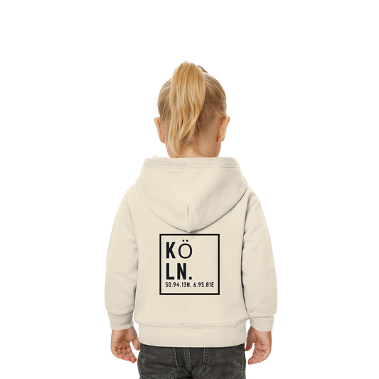 Köln Koordinaten (großer Druck auf dem Rücken) - Baby Organic Hoodie