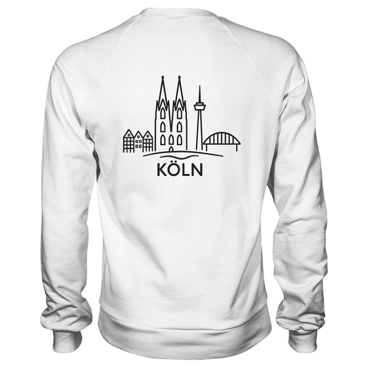 Köln Skyline (großer Druck auf dem Rücken) - Basic Sweatshirt