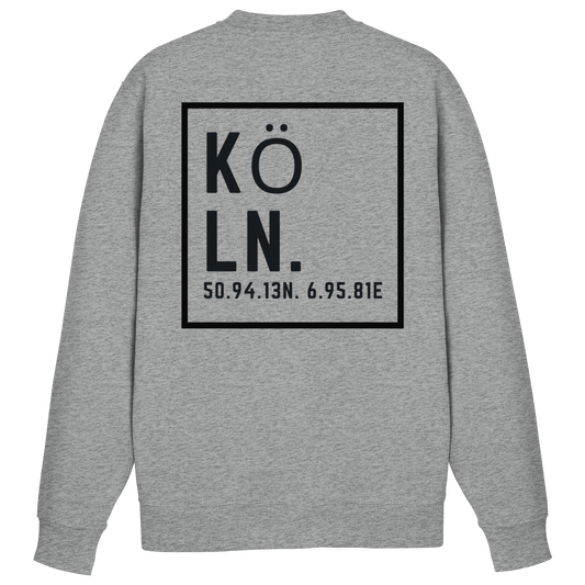 Köln Koordinaten (großer Druck auf dem Rücken) - Basic Sweatshirt