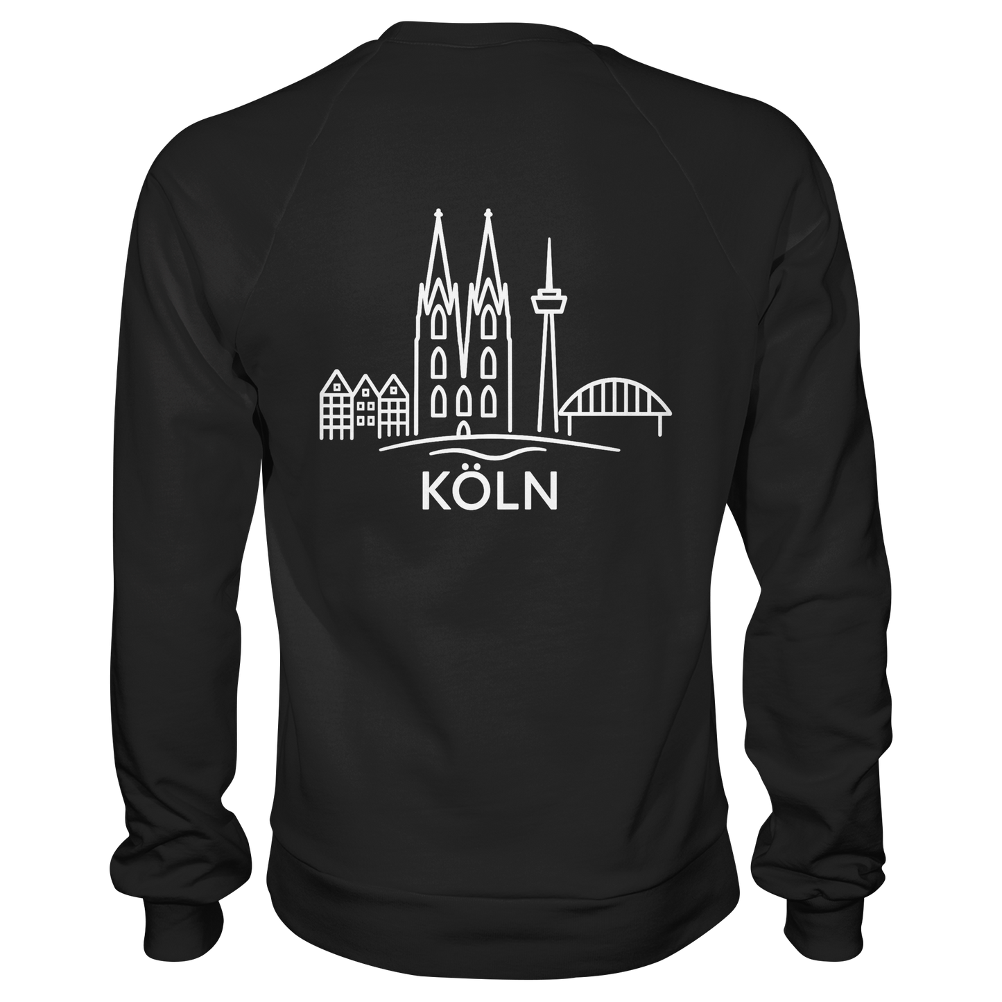 Köln Skyline (großer Druck auf dem Rücken) - Basic Sweatshirt