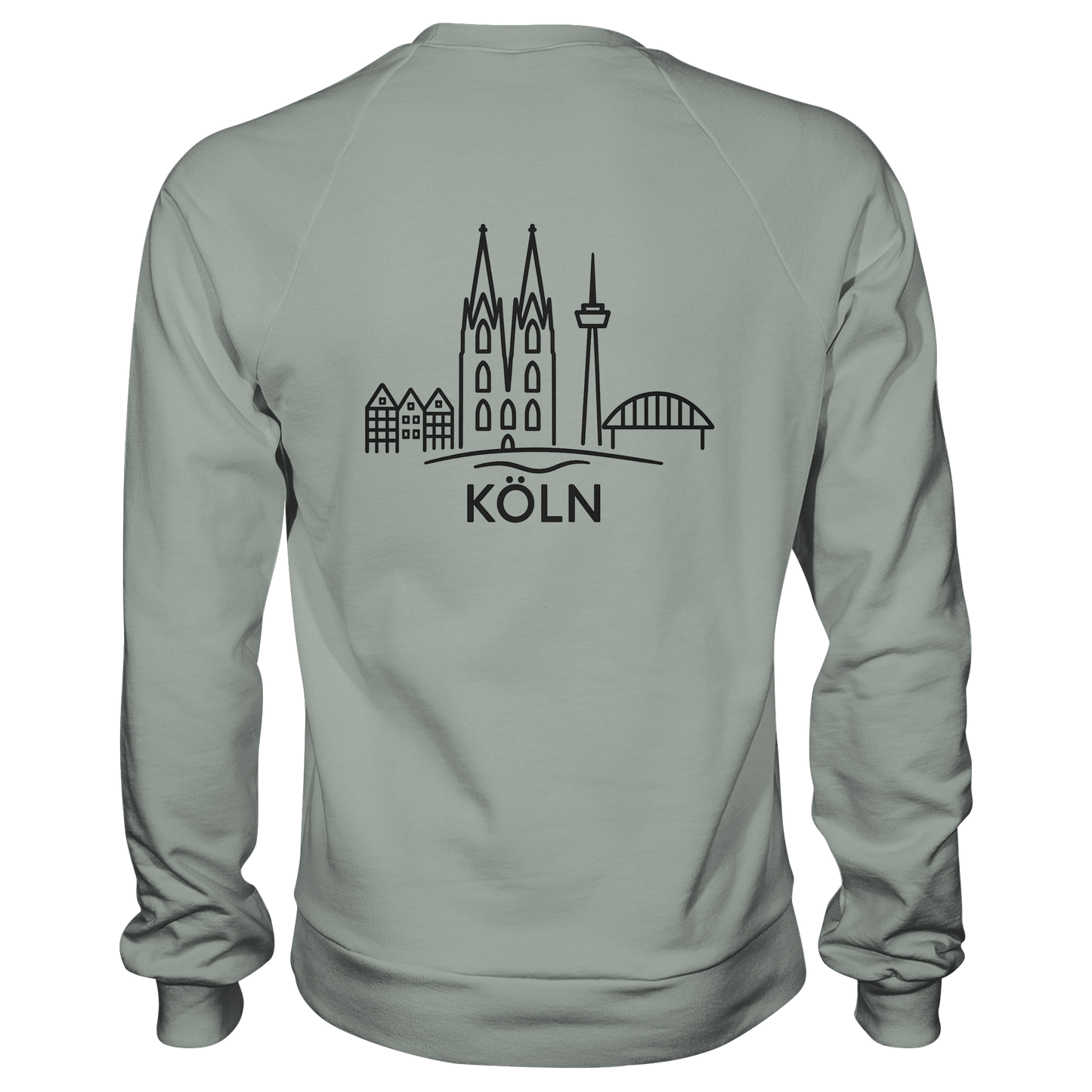 Köln Skyline (großer Druck auf dem Rücken) - Basic Sweatshirt
