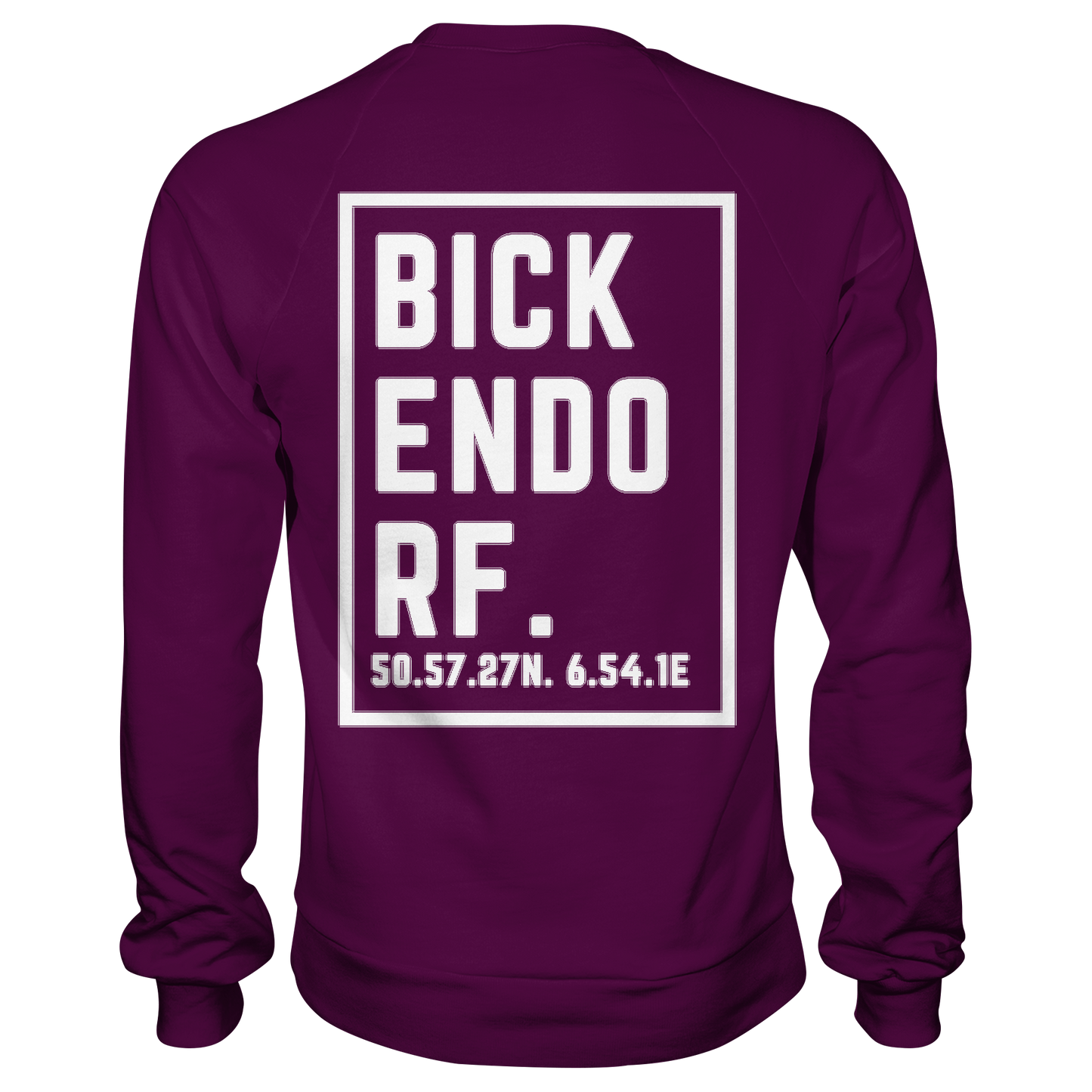 Bickendorf Koordinaten (großer Druck auf dem Rücken) - Basic Sweatshirt