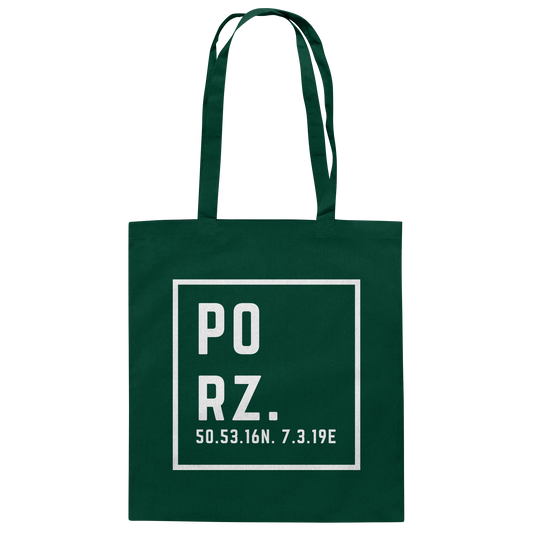 Porz Koordinaten (Druck) - Baumwolltasche