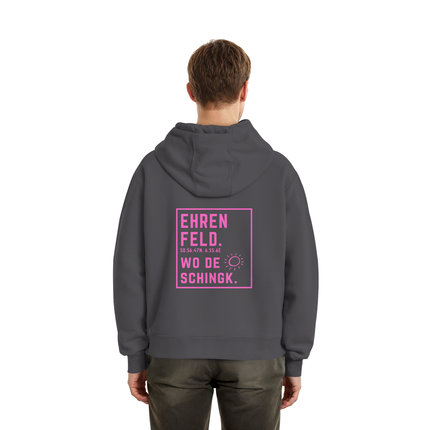 Wo de Sonn schingk - Ehrenfeld Druck Rücken - Fluffy Boxcut Zipper