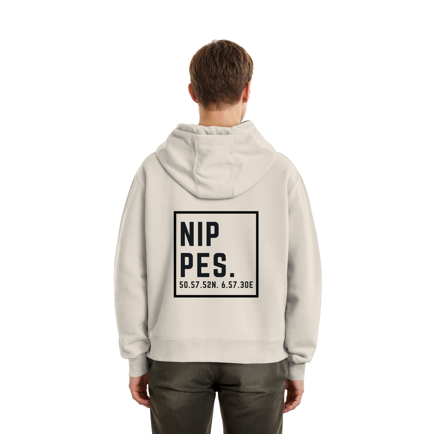 Nippes Koordinaten (großer Druck auf dem Rücken) - Fluffy Boxcut Zipper