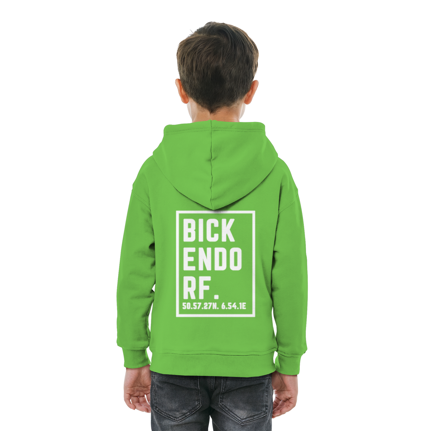 Bickendorf Koordinaten (großer Druck auf dem Rücken) - Kids Basic Hoodie