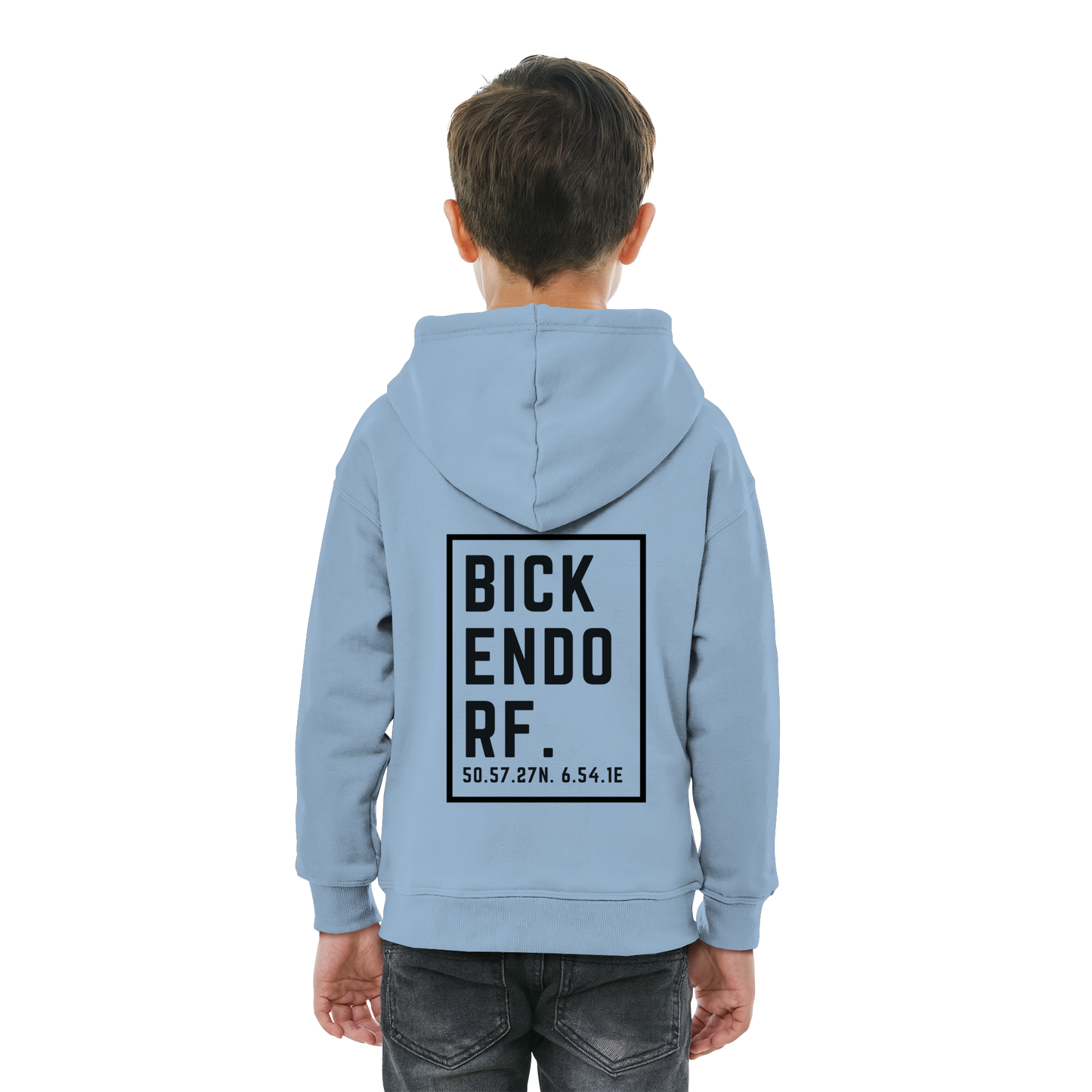 Bickendorf Koordinaten (großer Druck auf dem Rücken) - Kids Basic Hoodie