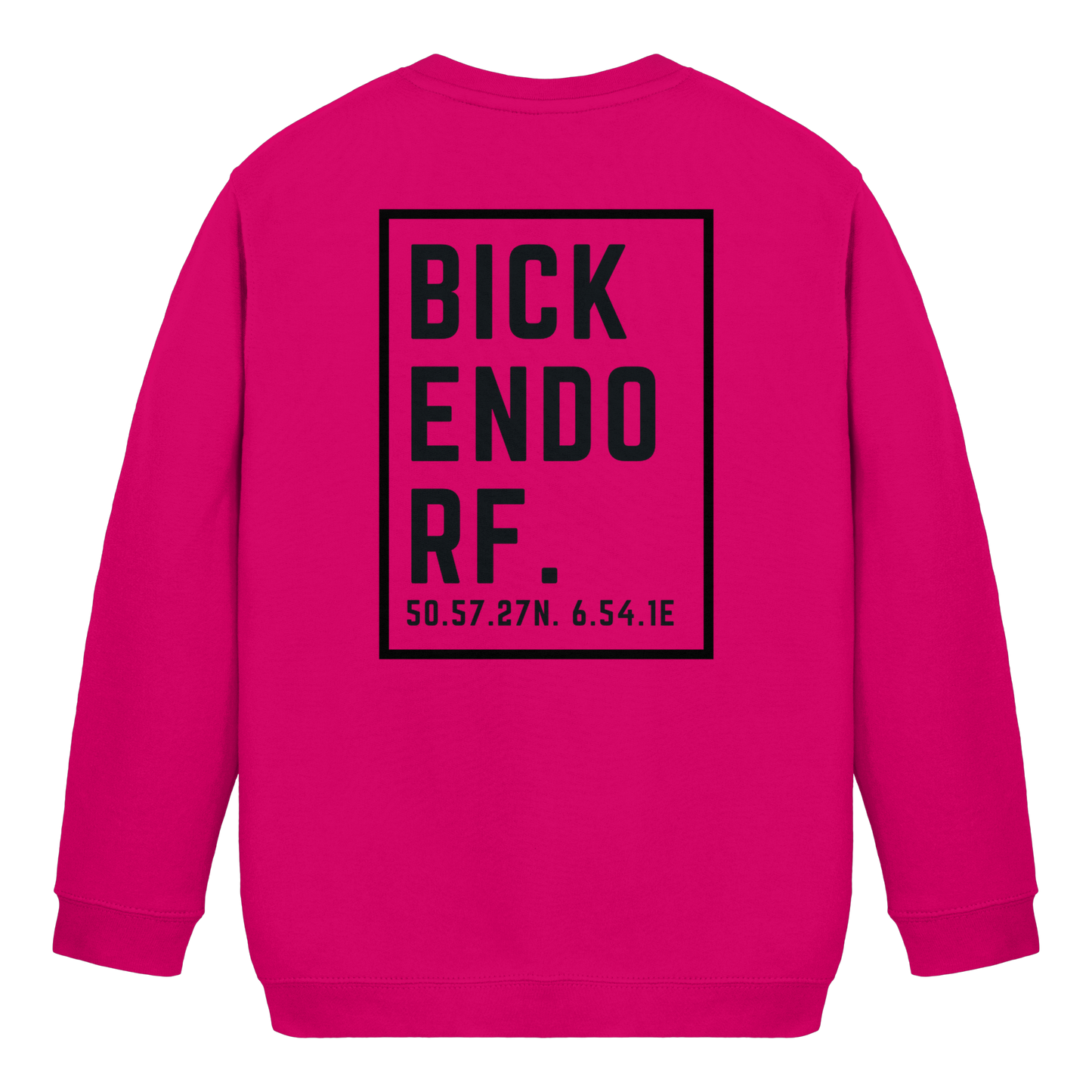 Bickendorf Koordinaten (großer Druck auf dem Rücken) - Kids Basic Sweatshirt