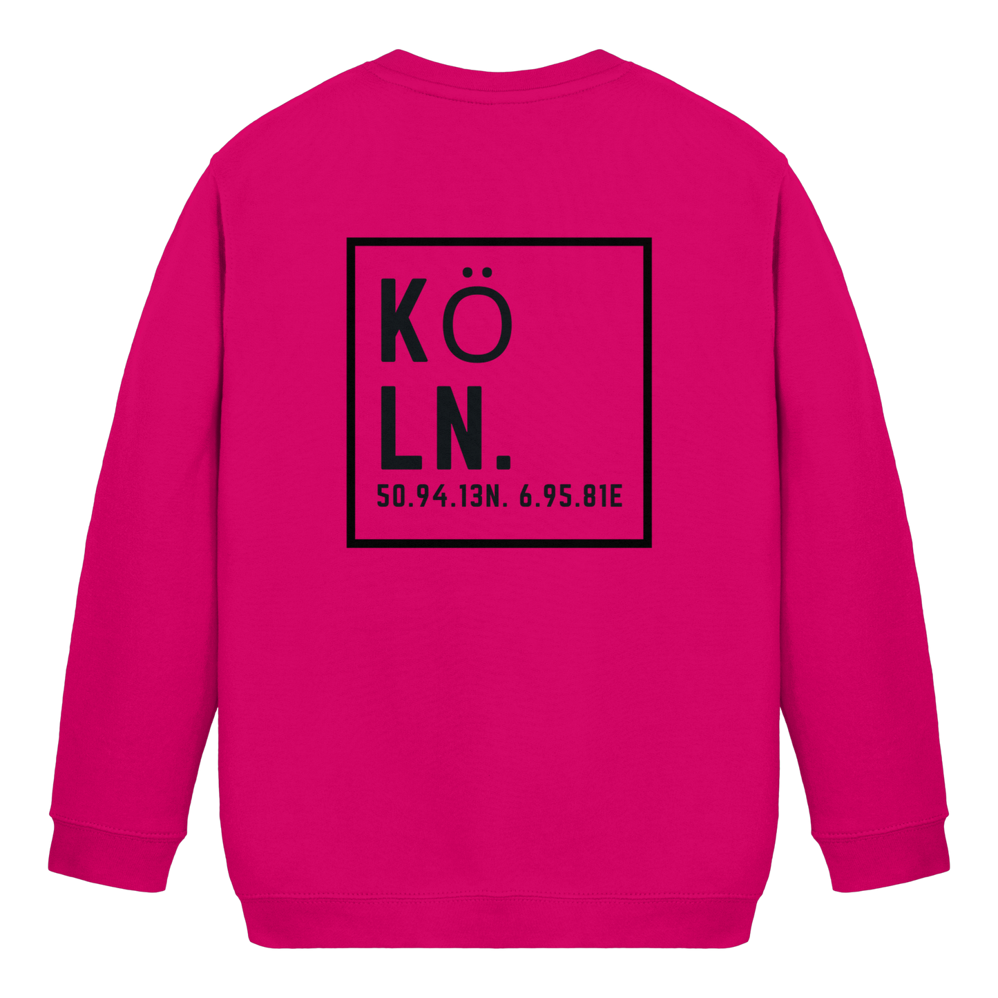 Köln Koordinaten (großer Druck auf dem Rücken) - Kids Basic Sweatshirt