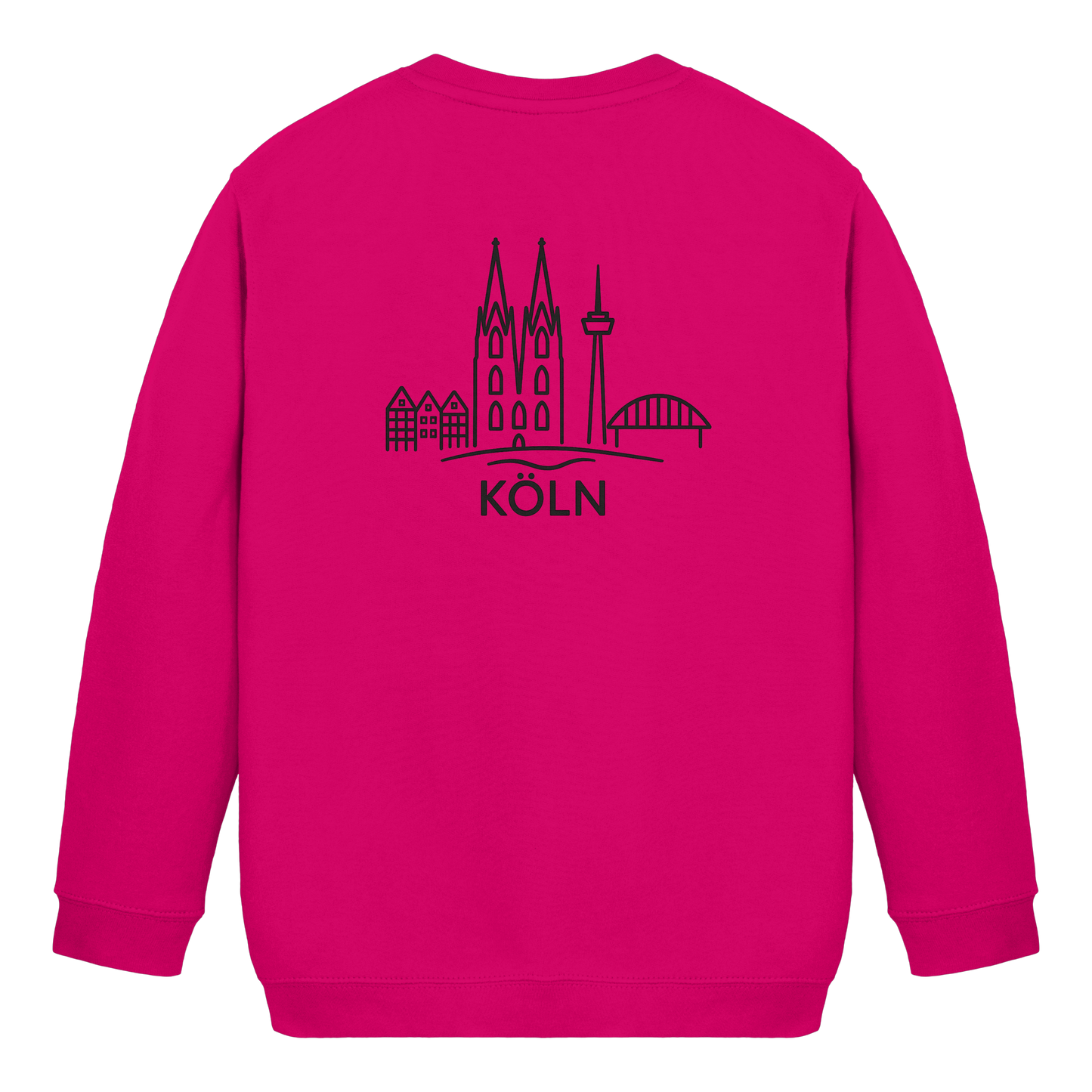 Köln Skyline (großer Druck auf dem Rücken) - Kids Basic Sweatshirt