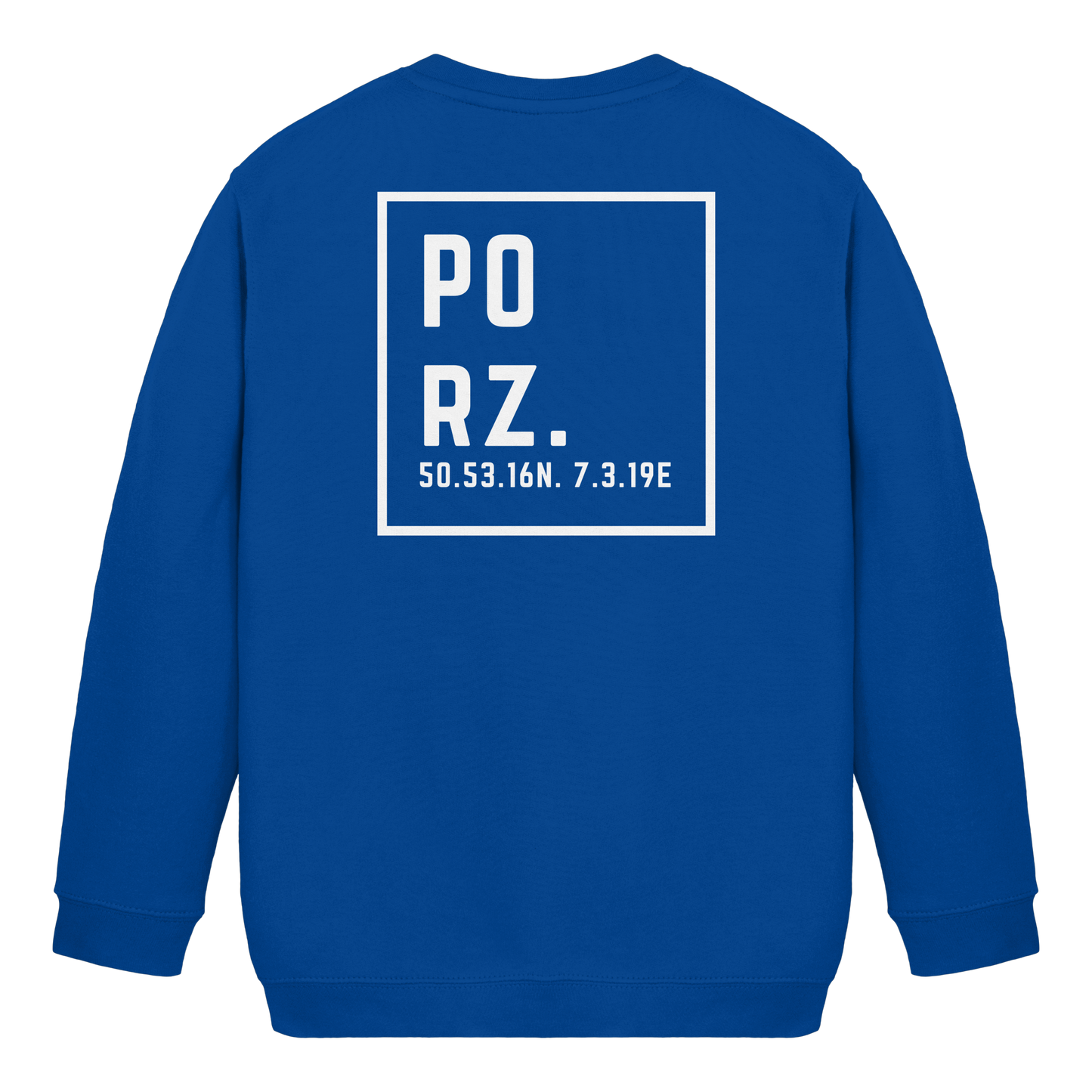 Porz Koordinaten (großer Druck Rücken) - Kids Basic Sweatshirt