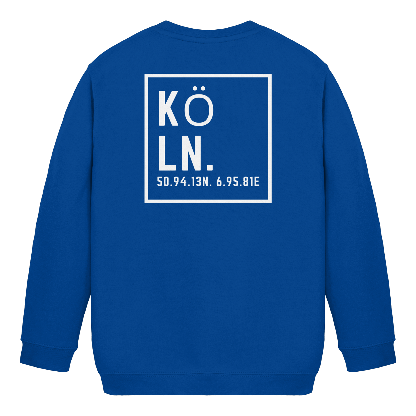 Köln Koordinaten (großer Druck auf dem Rücken) - Kids Basic Sweatshirt