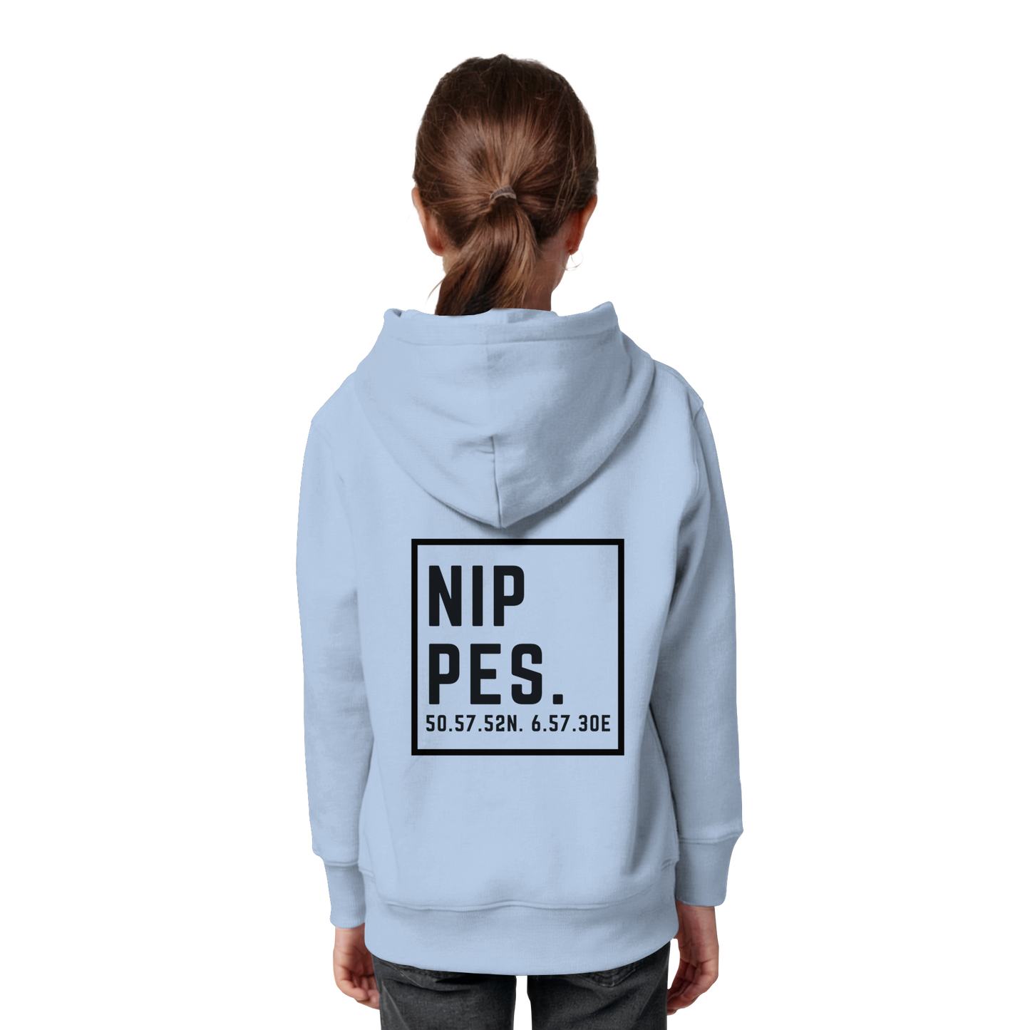 Nippes Koordinaten (großer Druck auf dem Rücken) - Kids Organic Hoodie