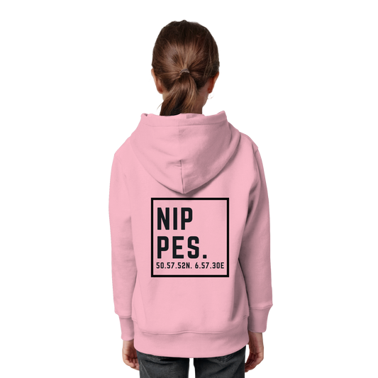 Nippes Koordinaten (großer Druck auf dem Rücken) - Kids Organic Hoodie