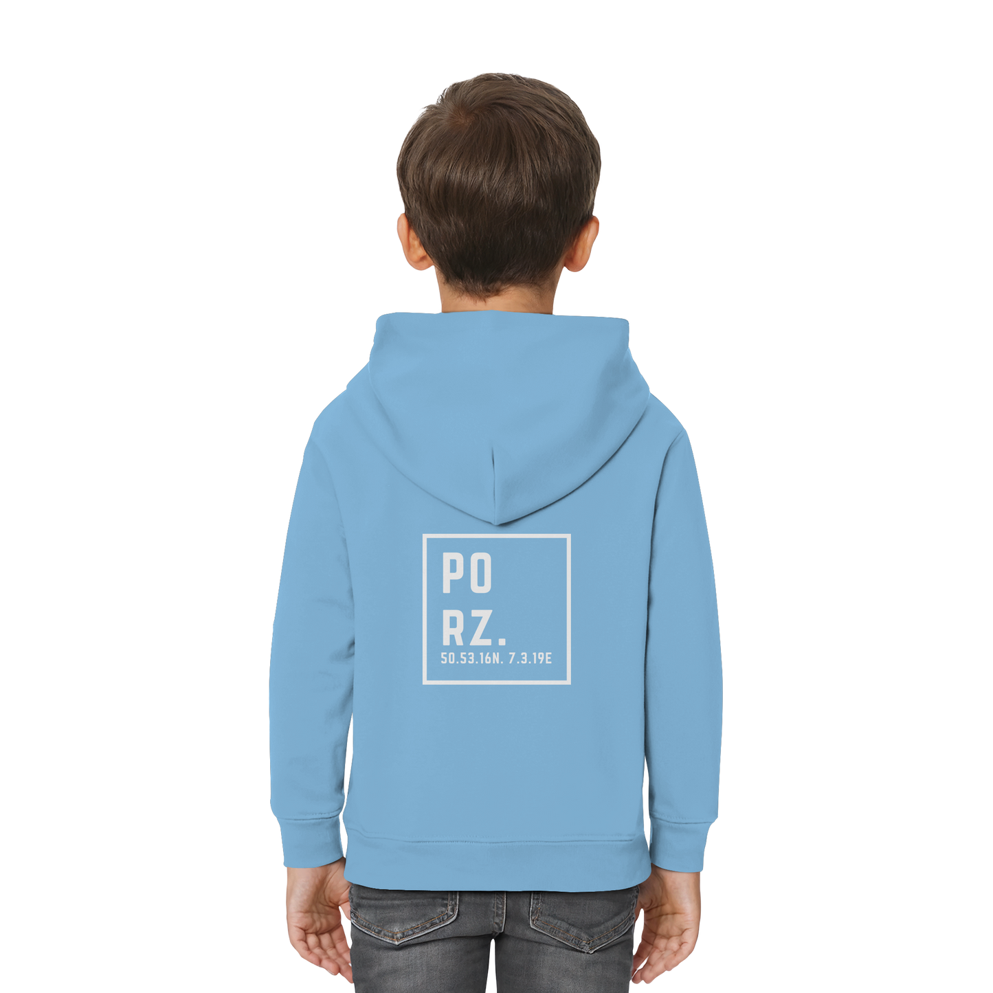 Porz Koordinaten (großer Druck Rücken) - Kids Premium Hoodie