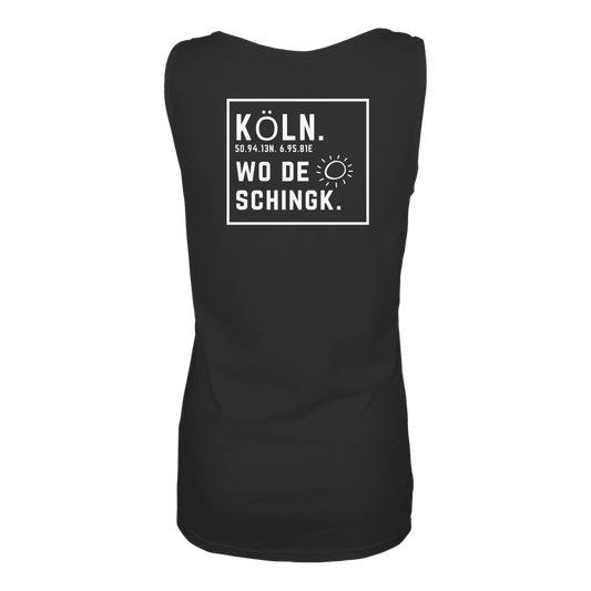 Wo de Sonn schingk - Köln Druck Rücken - Ladies Tank-Top