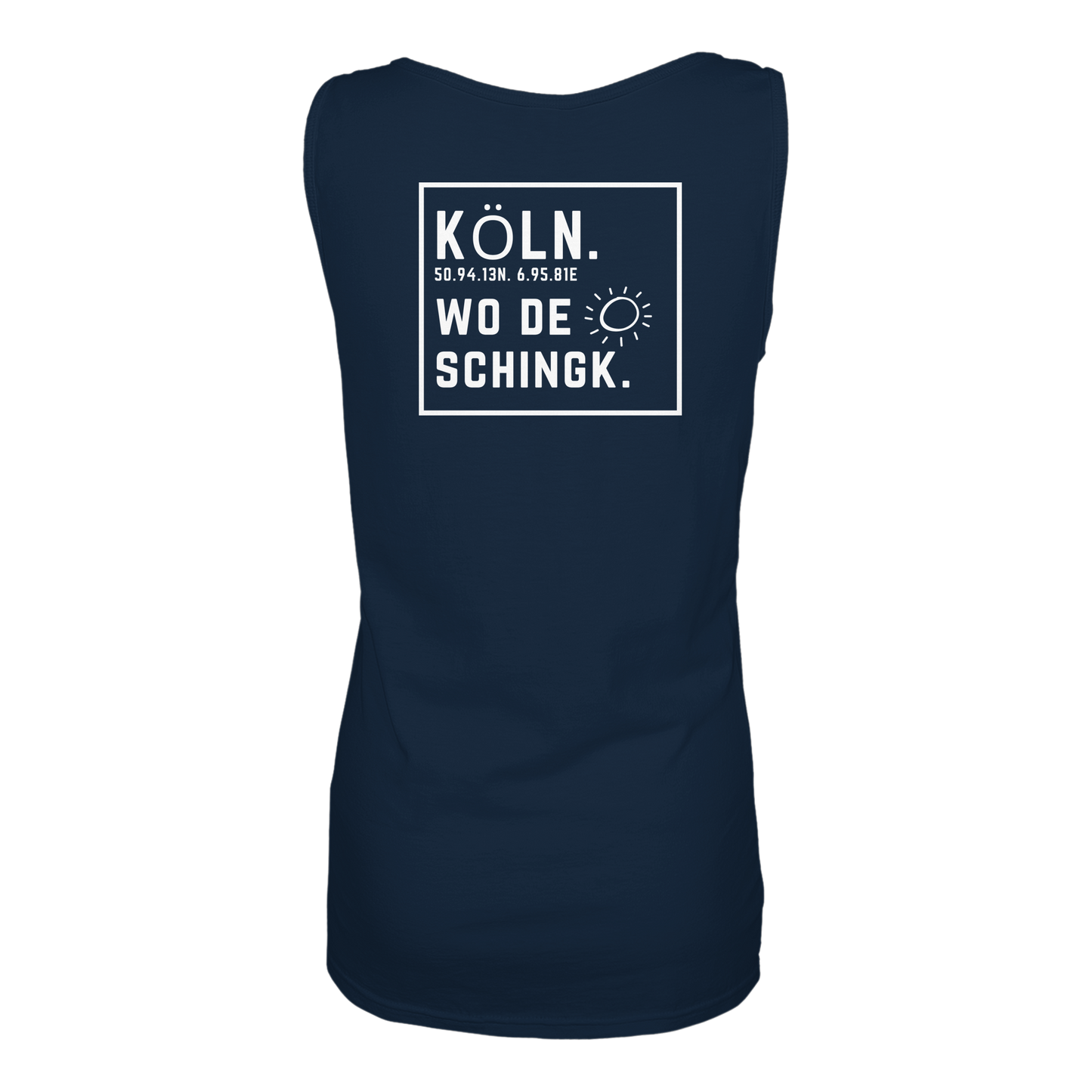Wo de Sonn schingk - Köln Druck Rücken - Ladies Tank-Top
