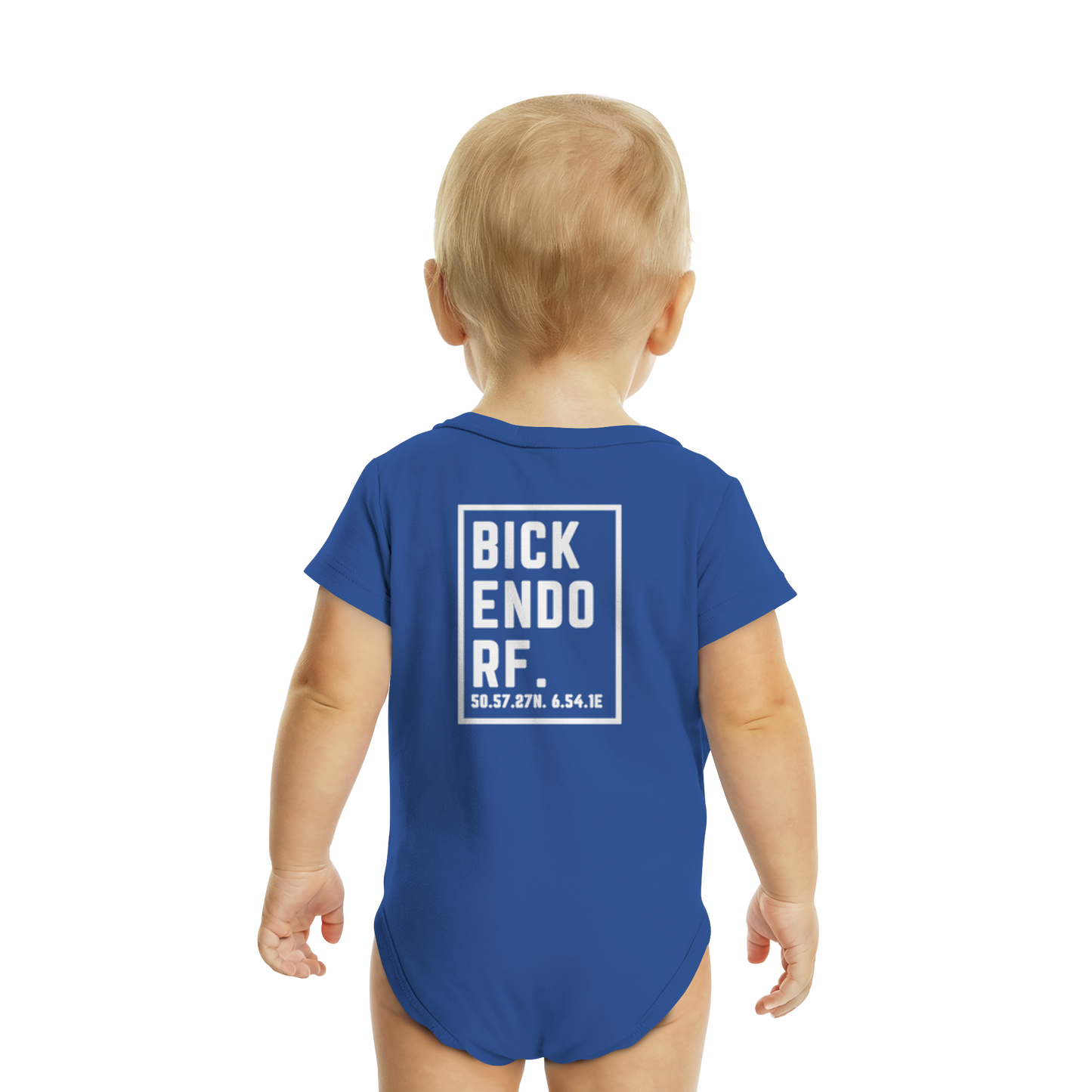 Bickendorf Koordinaten (großer Druck auf dem Rücken) - Organic Baby Bodysuit