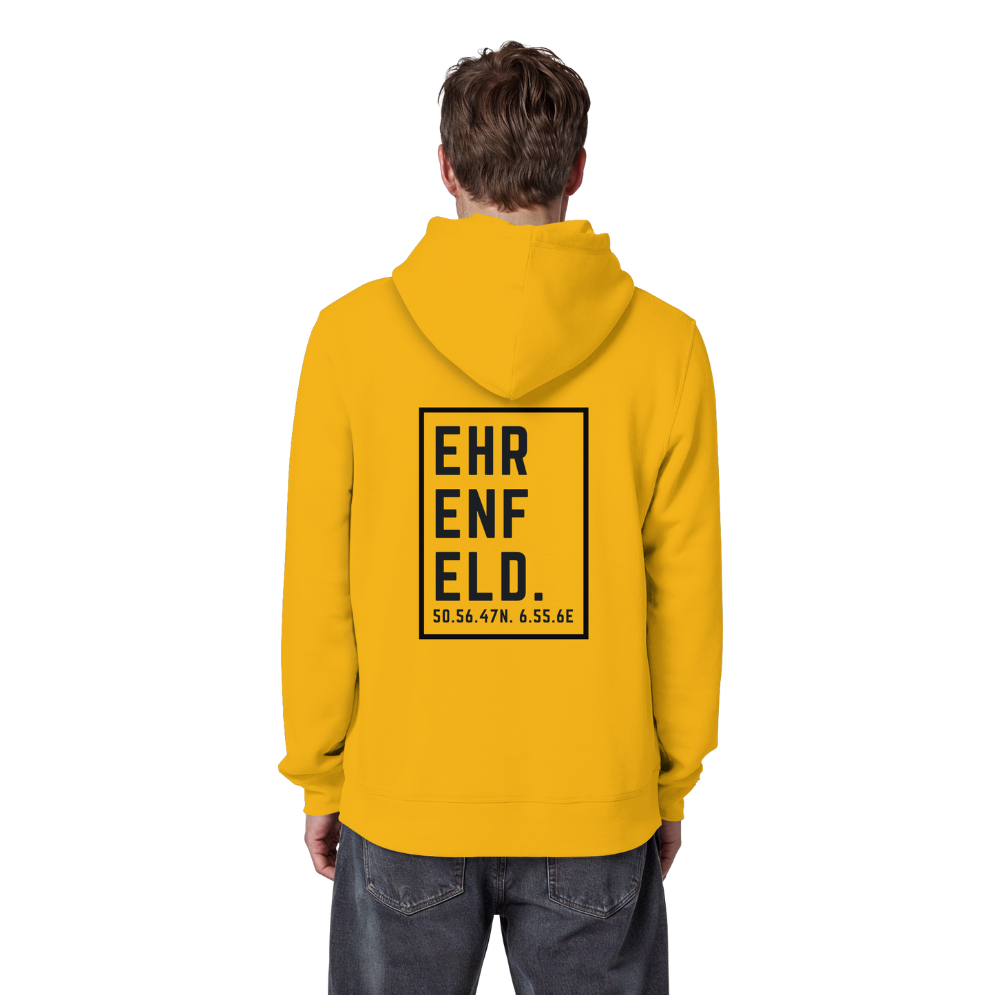 Ehrenfeld Koordinaten (großer Druck auf dem Rücken) - Organic Basic Hoodie