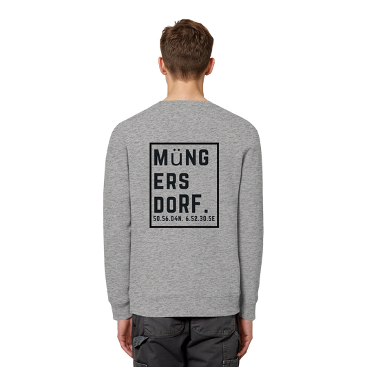 Müngersdorf Koordinaten (großer Druck auf dem Rücken) - Organic Basic Unisex Sweatshirt