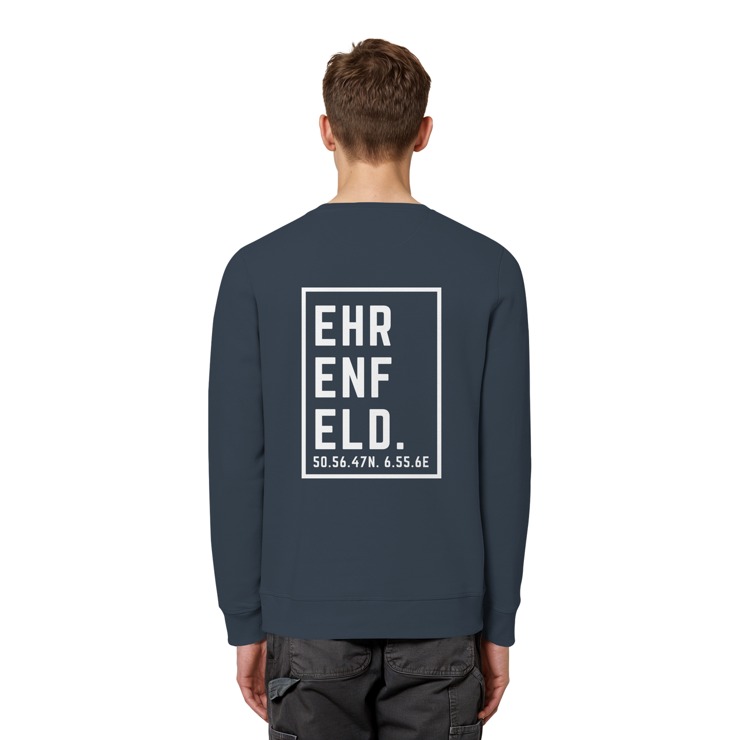 Ehrenfeld Koordinaten (großer Druck auf dem Rücken) - Organic Basic Unisex Sweatshirt