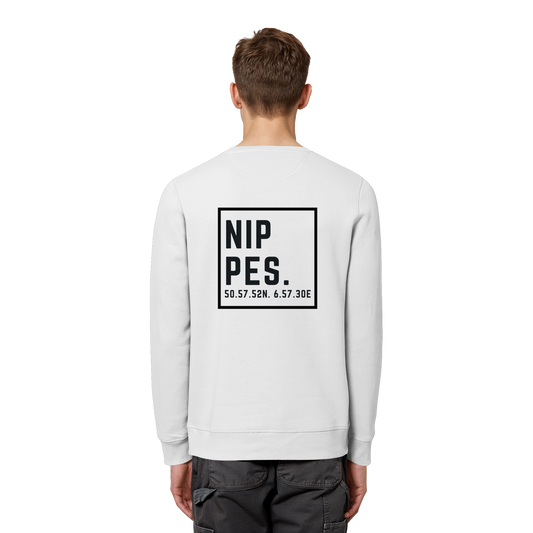 Nippes Koordinaten (großer Druck auf dem Rücken) - Organic Basic Unisex Sweatshirt