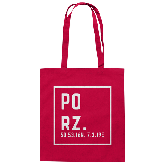 Porz Koordinaten (Druck) - Organic Cotton Bag