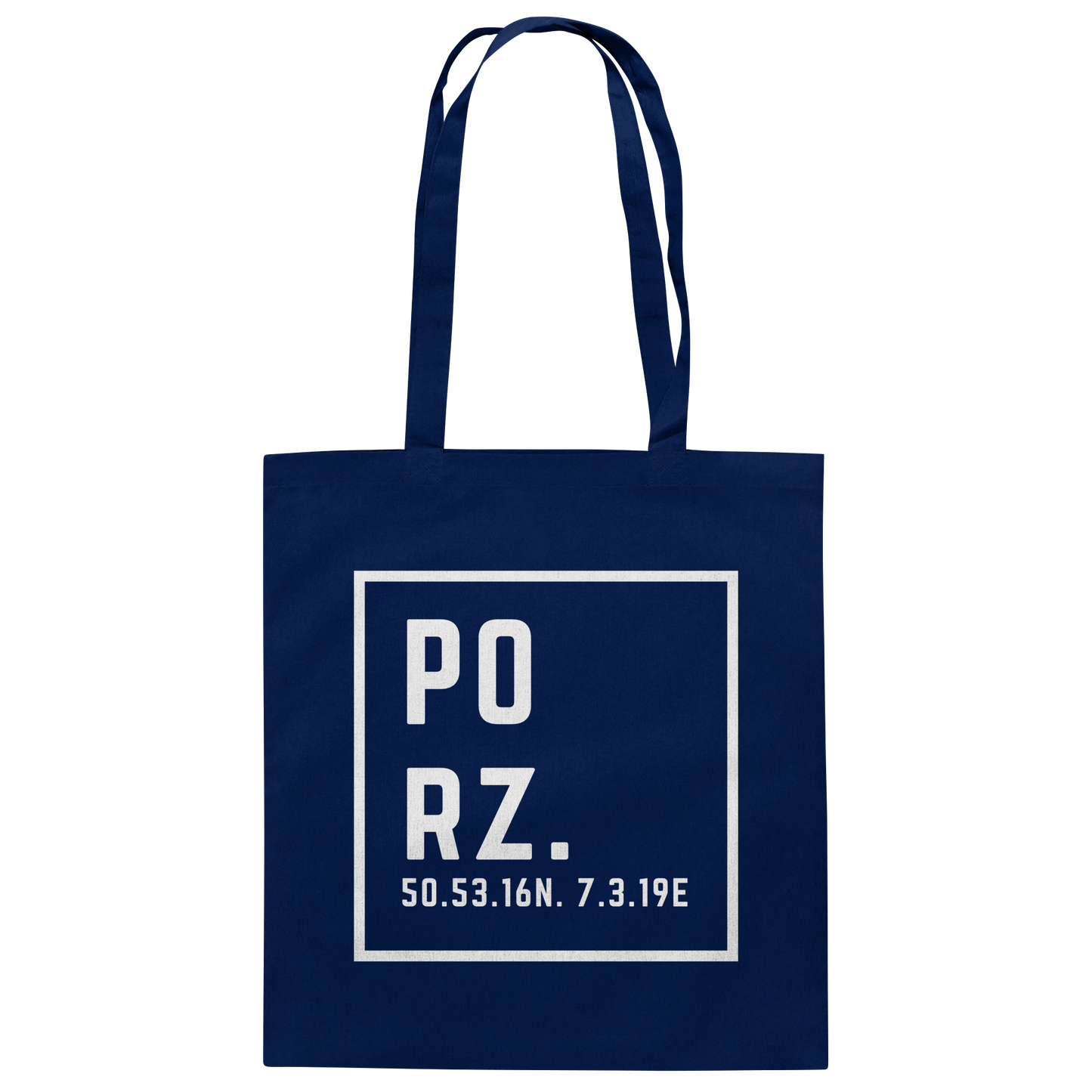 Porz Koordinaten (Druck) - Organic Cotton Bag