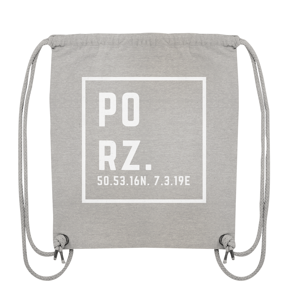 Porz Koordinaten (Druck) - Organic Gym-Bag