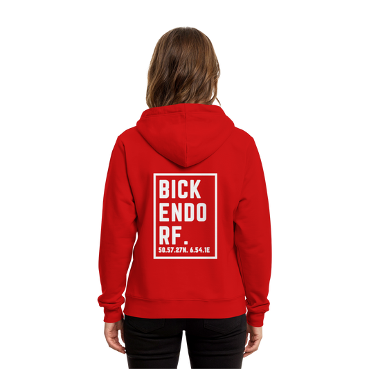 Bickendorf Koordinaten (großer Druck auf dem Rücken) - Organic Hoodie B&C