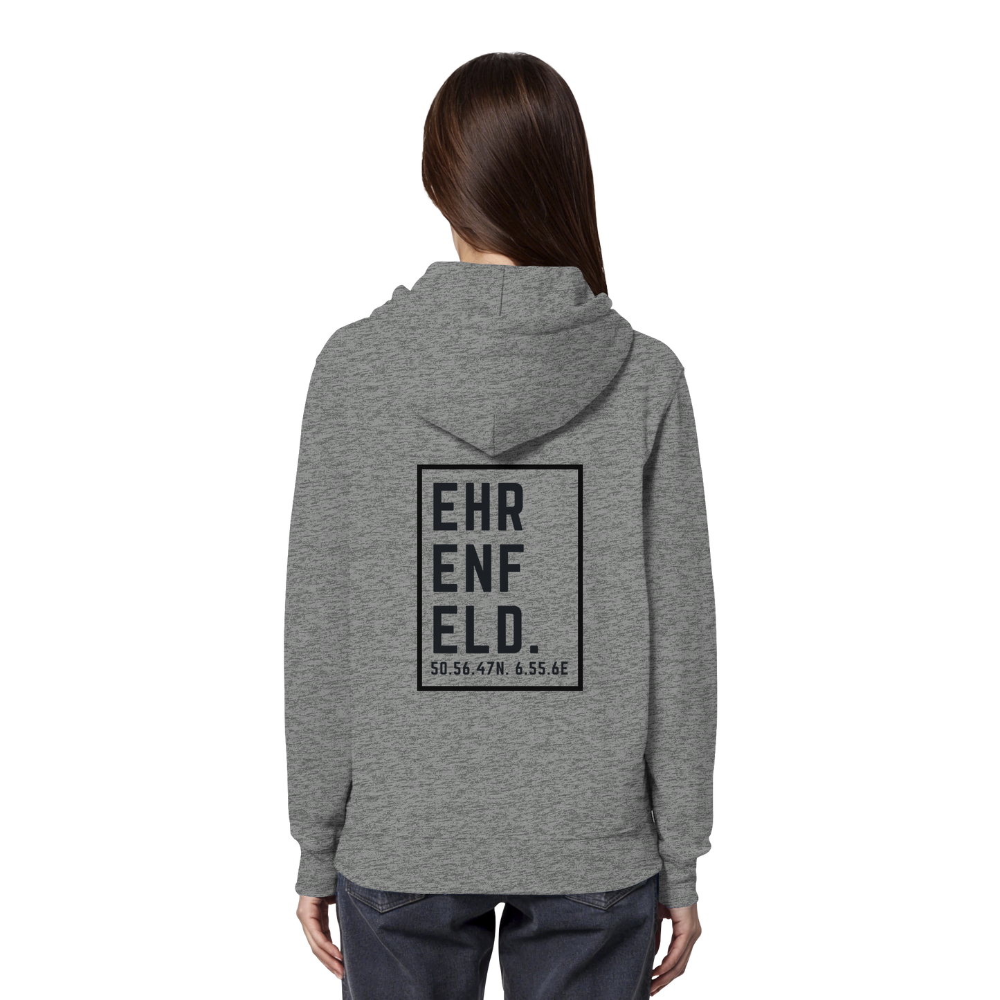 Ehrenfeld Koordinaten (großer Druck auf dem Rücken) - Organic Hoodie