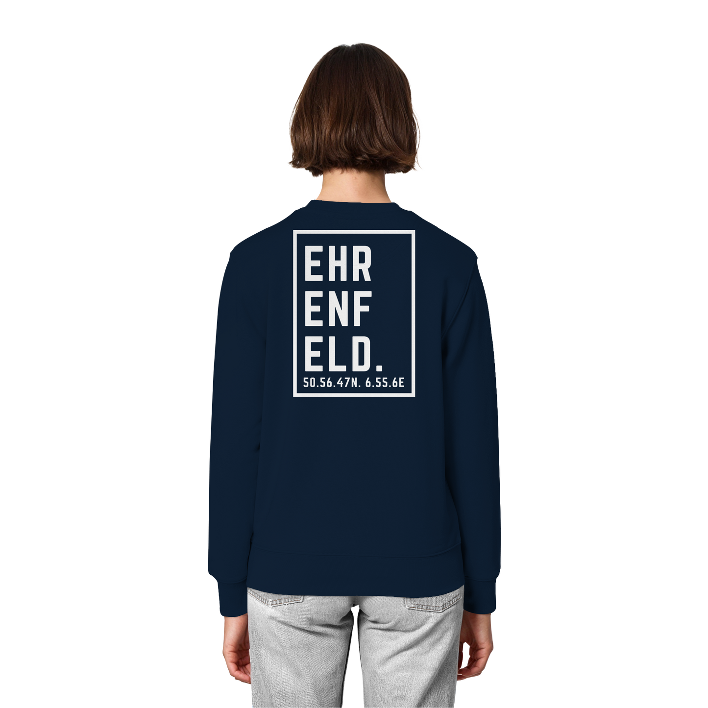 Ehrenfeld Koordinaten (großer Druck auf dem Rücken) - Organic Lightweight Sweatshirt