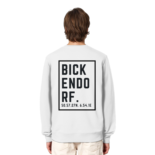 Bickendorf Koordinaten (großer Druck auf dem Rücken) - Organic Lightweight Sweatshirt
