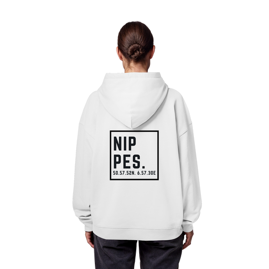 Nippes Koordinaten (großer Druck auf dem Rücken) - Organic Oversize Hoodie