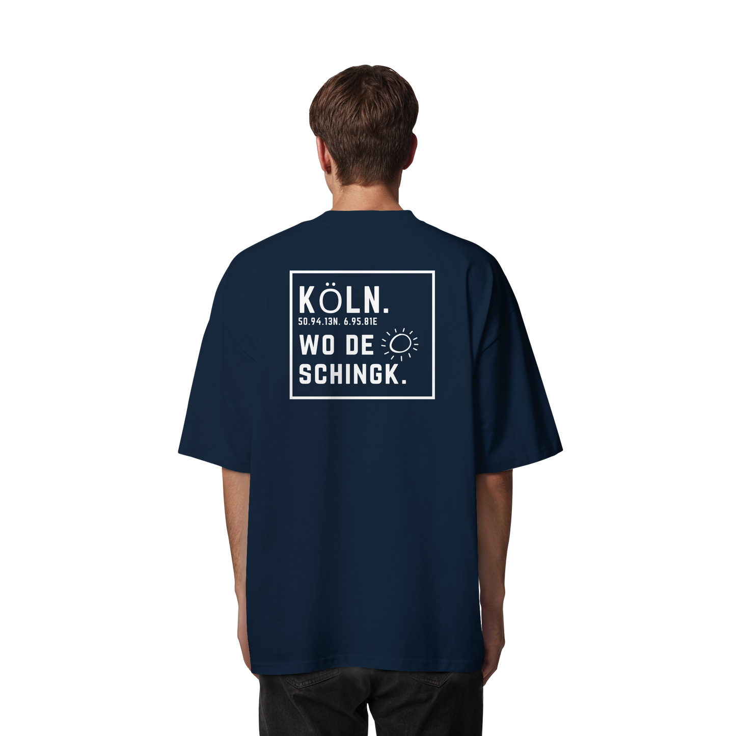 Wo de Sonn schingk - Köln Druck Rücken - Organic Oversize Shirt