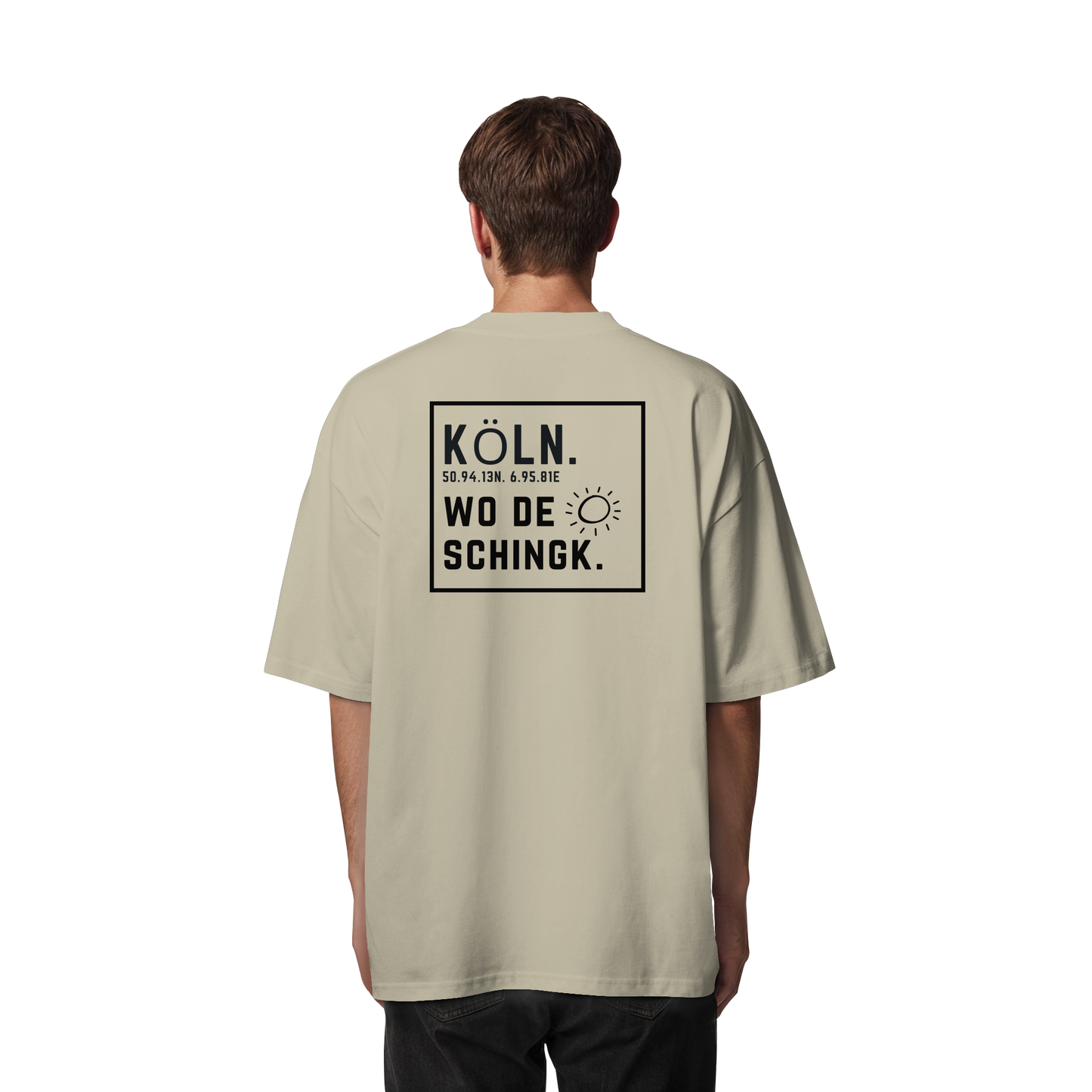 Wo de Sonn schingk - Köln Druck Rücken - Organic Oversize Shirt