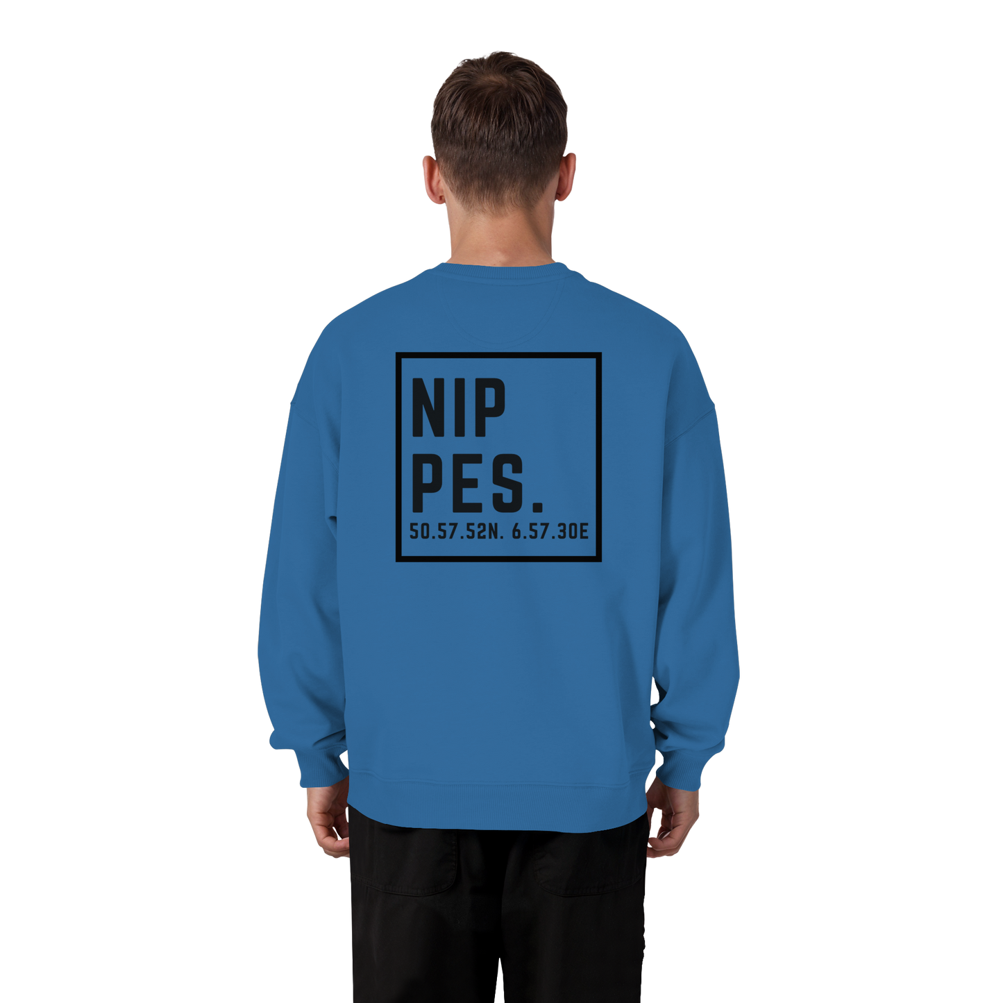 Nippes Koordinaten (großer Druck auf dem Rücken) - Organic Oversize Sweatshirt