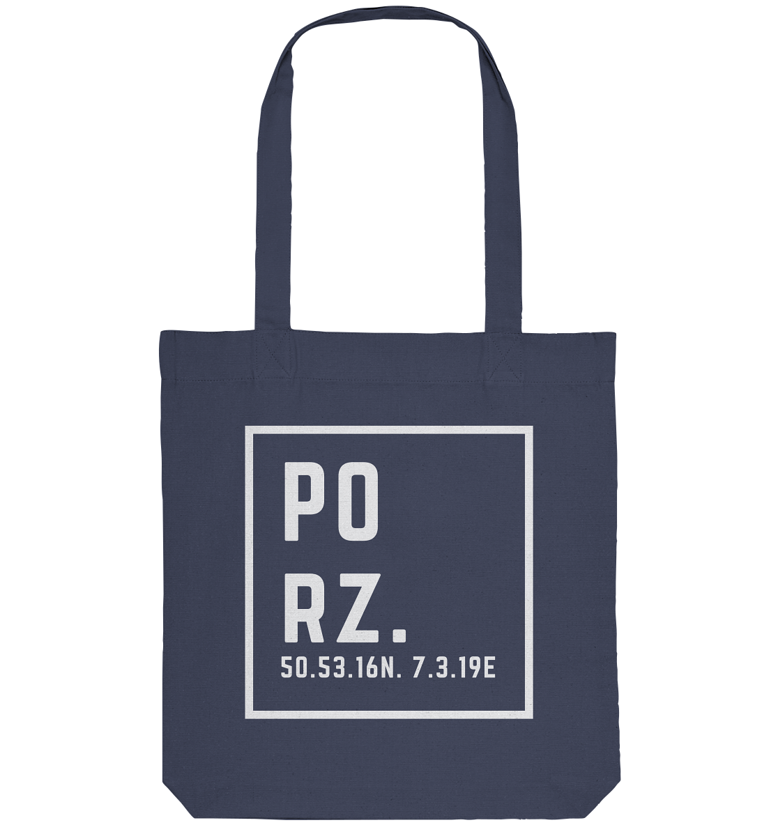 Porz Koordinaten (Druck) - Organic Tote-Bag