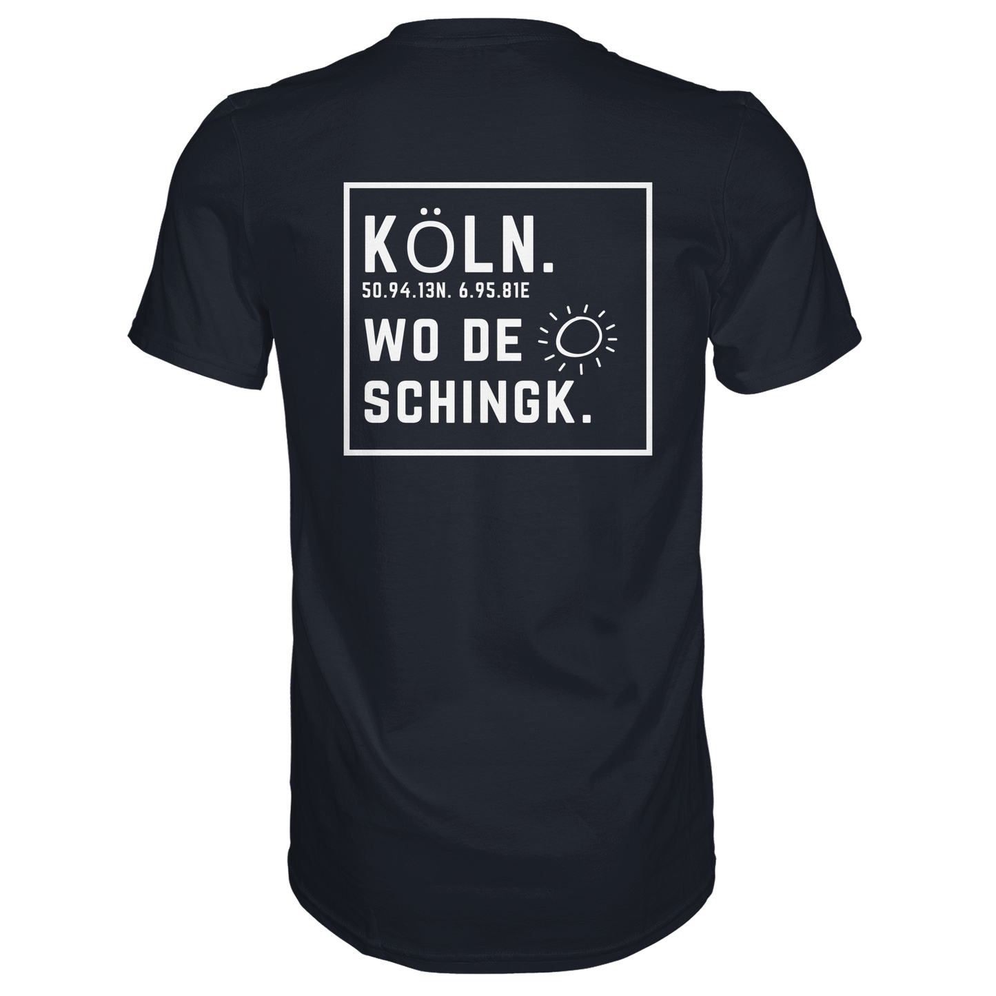 Wo de Sonn schingk - Köln Druck Rücken - Premium Classic T-Shirt