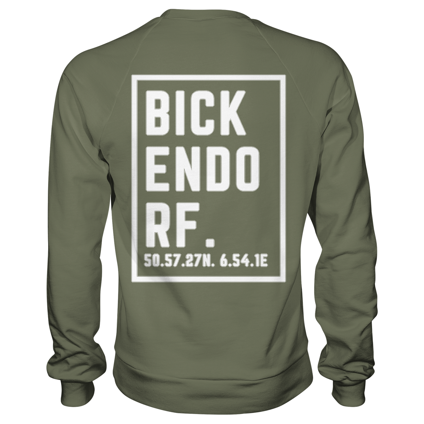 Bickendorf Koordinaten (großer Druck auf dem Rücken) - Premium Sweatshirt