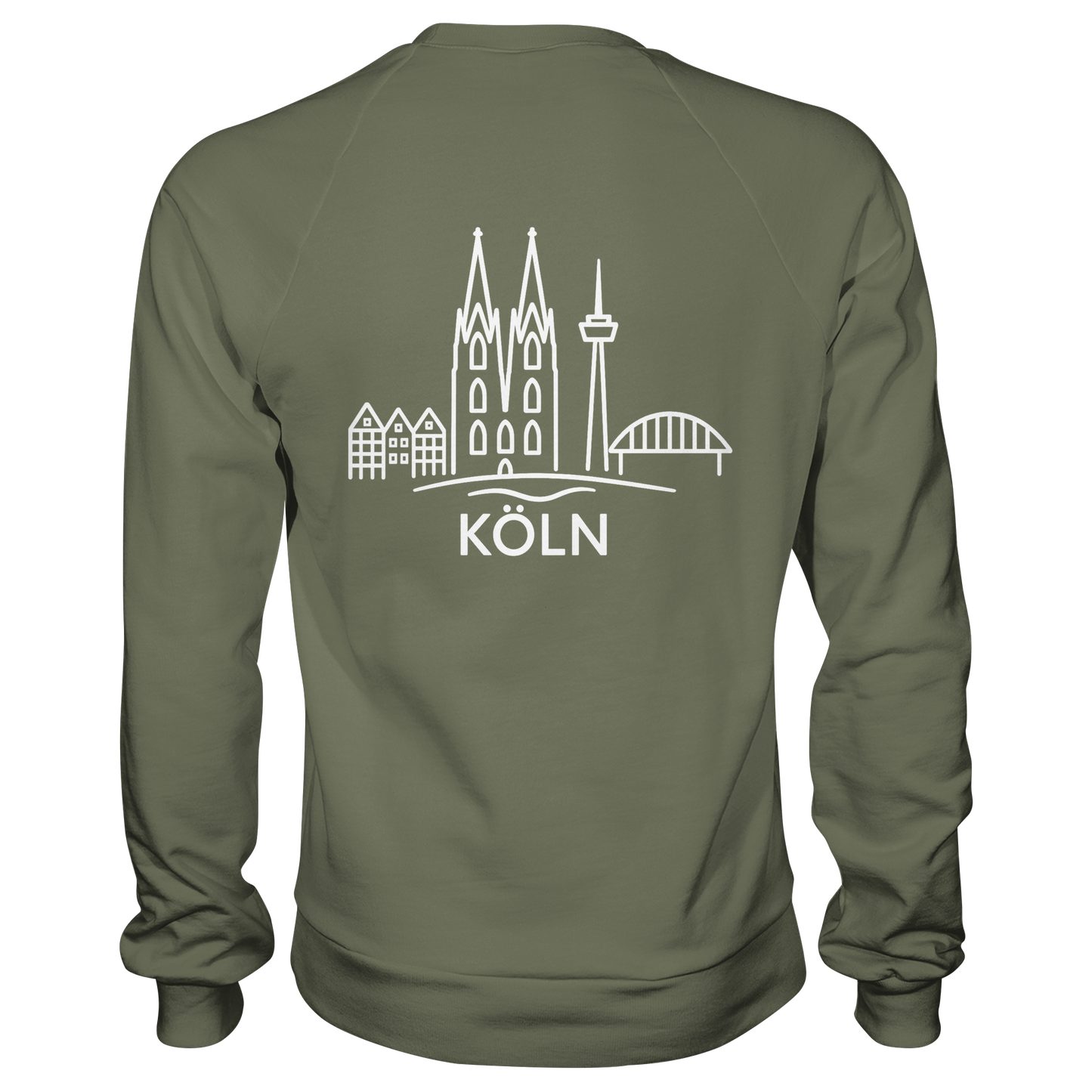 Köln Skyline (großer Druck auf dem Rücken) - Premium Sweatshirt