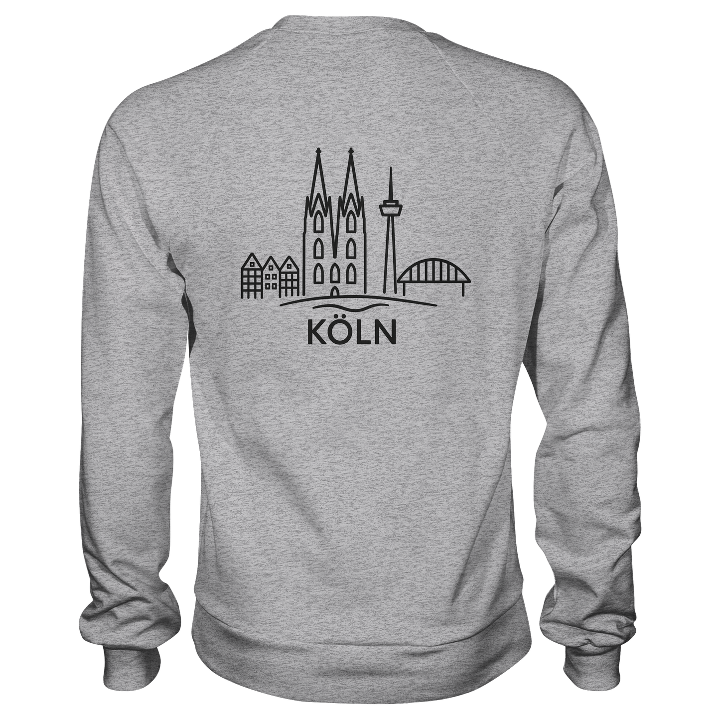 Köln Skyline (großer Druck auf dem Rücken) - Premium Sweatshirt