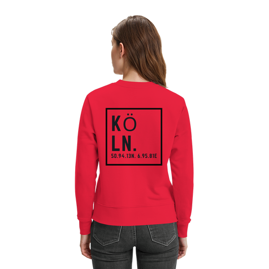 Köln Koordinaten (großer Druck auf dem Rücken) - Premium Sweatshirt