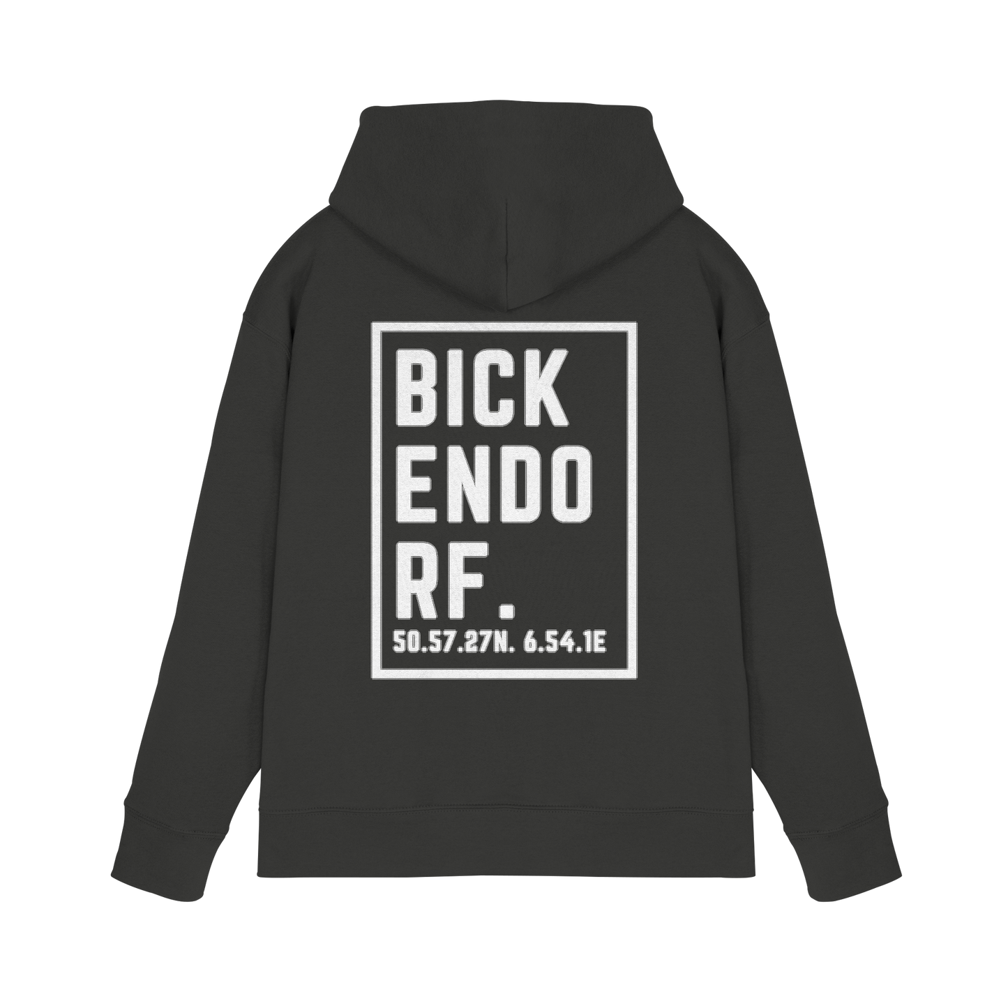 Bickendorf Koordinaten (großer Druck auf dem Rücken) - Premium Unisex Hoodie