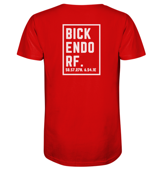 Bickendorf Koordinaten (großer Druck auf dem Rücken) - V-Neck Shirt